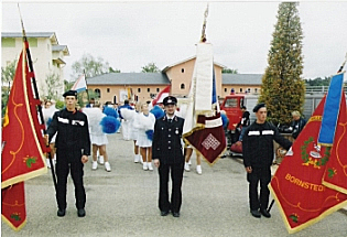 Fahnenträger der Freiwilligen Feuerwehren Bornstedt und Sulzbach 